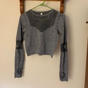 Grey cropped top size small